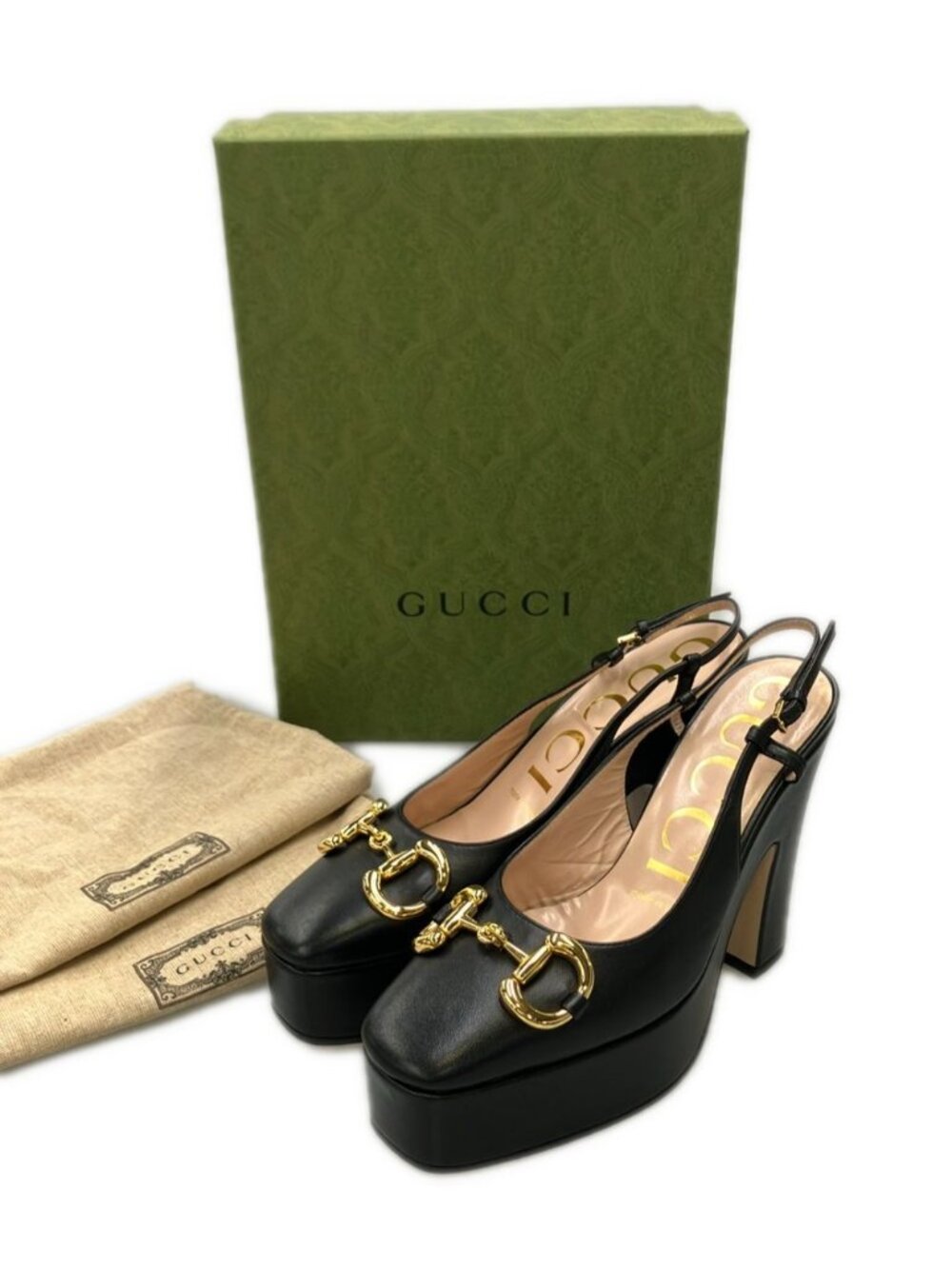 Gucci Horsebit Slingback Pumps Heels